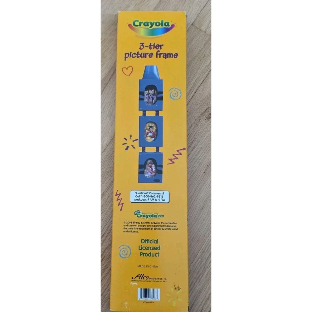 Crayola 3-tier Picture Frame (Binney & Smith, 2003) Blue - RARE